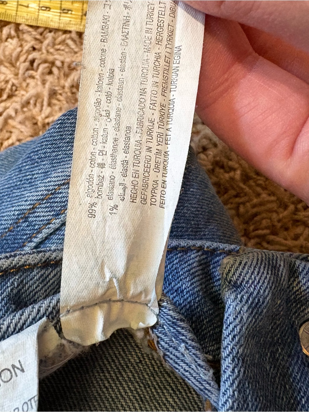 Zara High Waist Wide Leg Button Fly Crop Jeans Womens size 4 - Picture 4 of 6